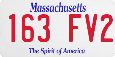 MA license plate 163FV2
