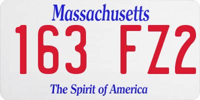 MA license plate 163FZ2