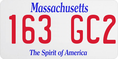 MA license plate 163GC2