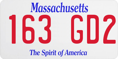 MA license plate 163GD2