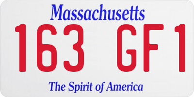 MA license plate 163GF1