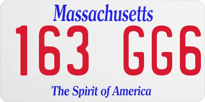 MA license plate 163GG6