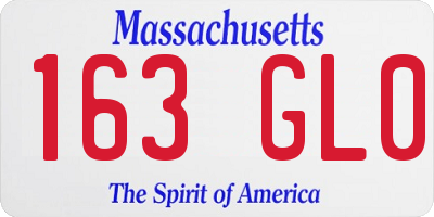 MA license plate 163GL0