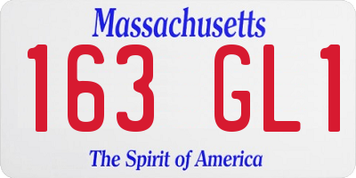 MA license plate 163GL1