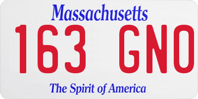 MA license plate 163GN0