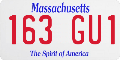 MA license plate 163GU1