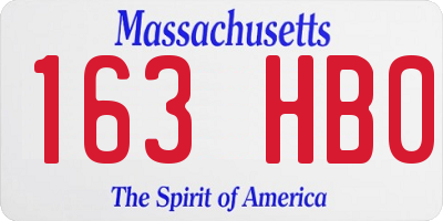 MA license plate 163HB0