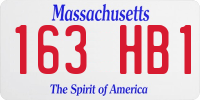 MA license plate 163HB1