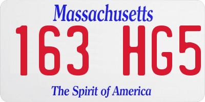 MA license plate 163HG5