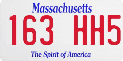 MA license plate 163HH5