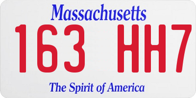 MA license plate 163HH7