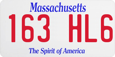 MA license plate 163HL6