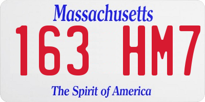MA license plate 163HM7