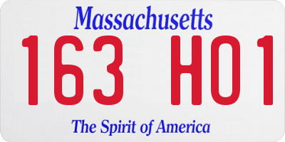 MA license plate 163HO1