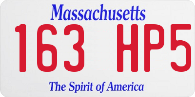 MA license plate 163HP5