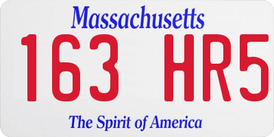 MA license plate 163HR5