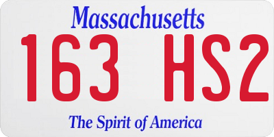 MA license plate 163HS2