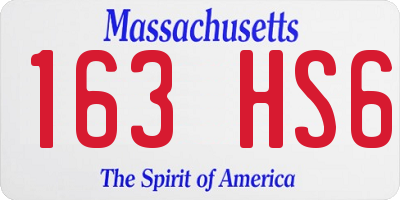 MA license plate 163HS6