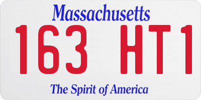 MA license plate 163HT1