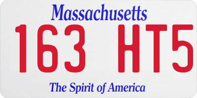 MA license plate 163HT5