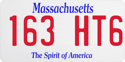 MA license plate 163HT6
