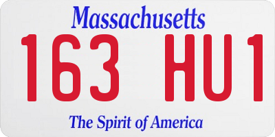 MA license plate 163HU1
