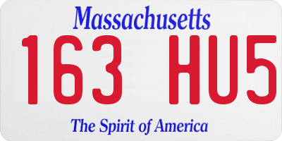 MA license plate 163HU5