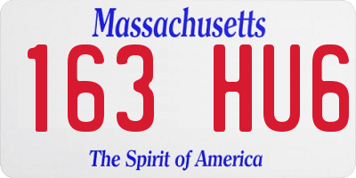 MA license plate 163HU6