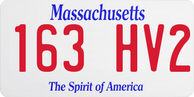 MA license plate 163HV2