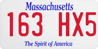 MA license plate 163HX5