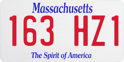 MA license plate 163HZ1