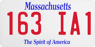 MA license plate 163IA1