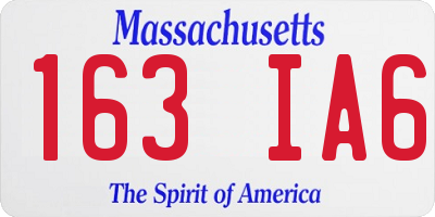 MA license plate 163IA6