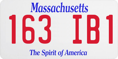MA license plate 163IB1