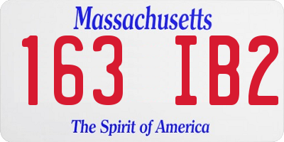 MA license plate 163IB2