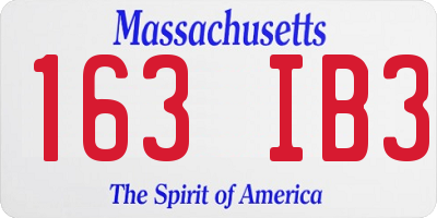 MA license plate 163IB3