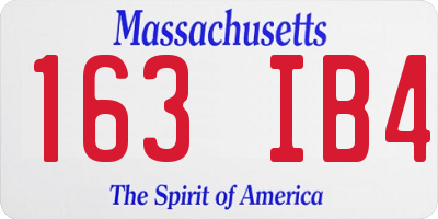 MA license plate 163IB4