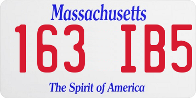 MA license plate 163IB5