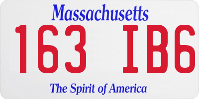 MA license plate 163IB6