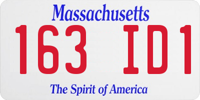 MA license plate 163ID1