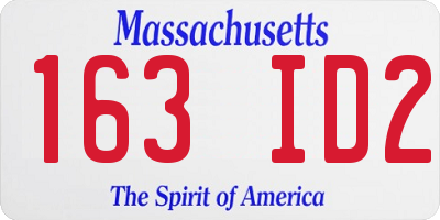 MA license plate 163ID2