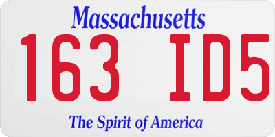 MA license plate 163ID5