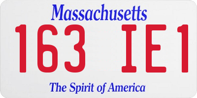 MA license plate 163IE1