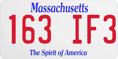 MA license plate 163IF3