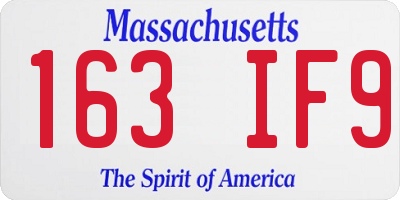 MA license plate 163IF9