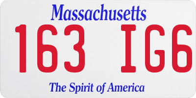 MA license plate 163IG6