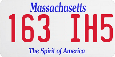 MA license plate 163IH5