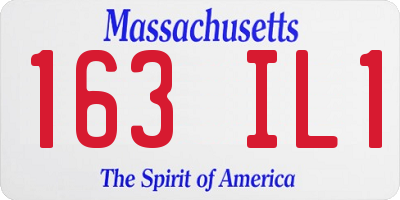 MA license plate 163IL1
