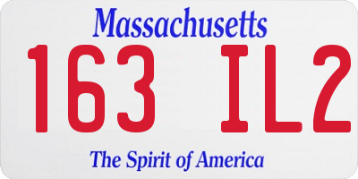 MA license plate 163IL2