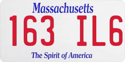 MA license plate 163IL6